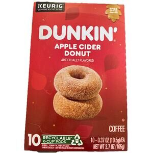 Dunkin’ Apple Cider Donut K-Cup Pods 10ct Flavored Coffee Box